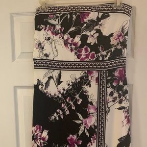 WHBM strapless maxi dress with slit